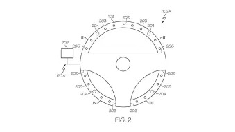 Toyota variable thickness steering wheel patent