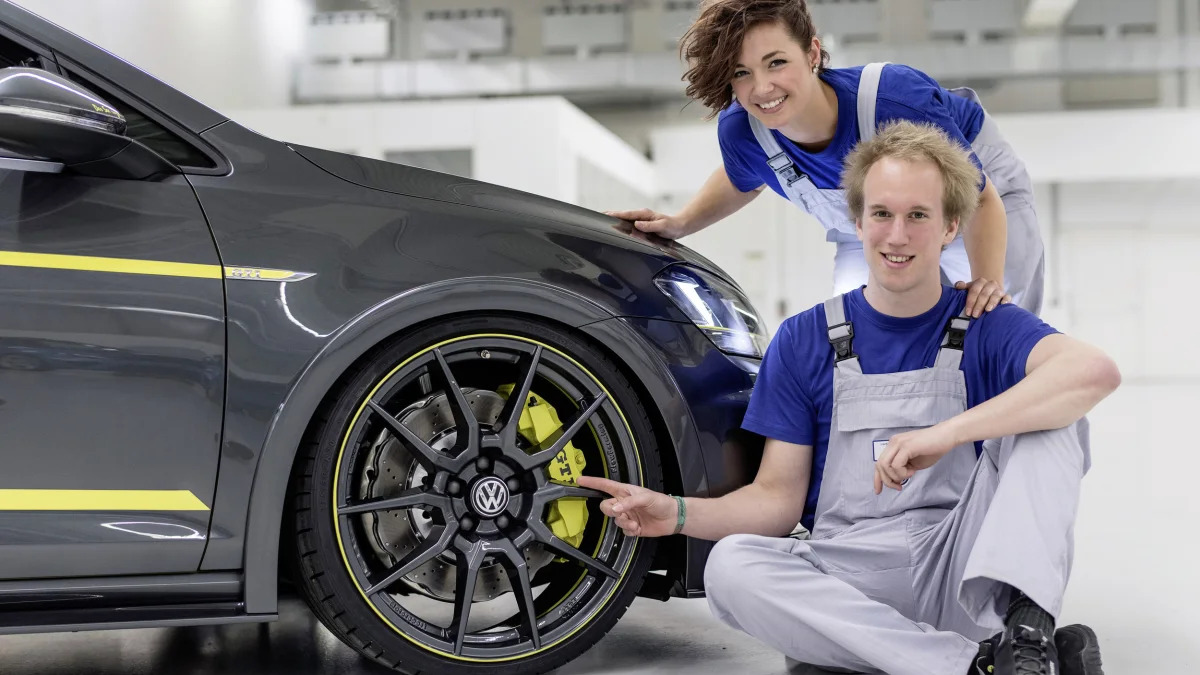 VW Golf GTI Dark Shine edition studio apprentices wheels brakes