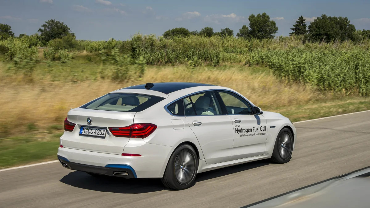 rear view plants bmw 5 series fuel cell hydrogen
