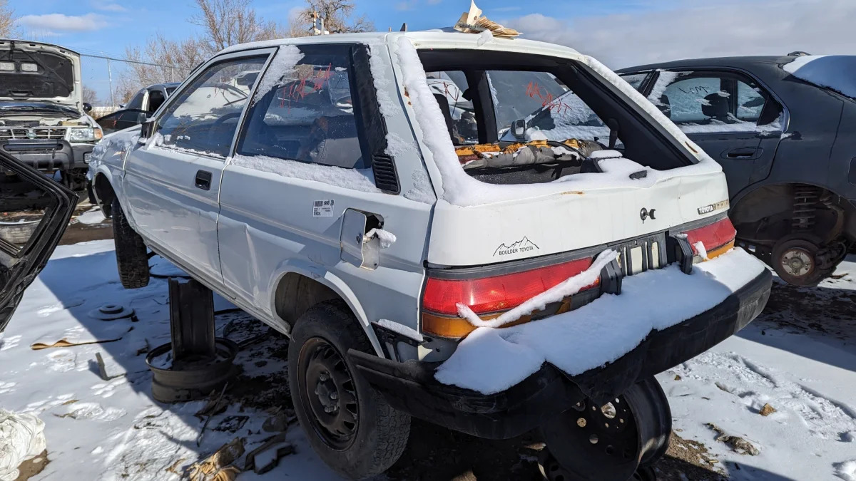 67 - 1990 Toyota Tercel EZ in Colorado wrecking yard - photo by Murilee Martin