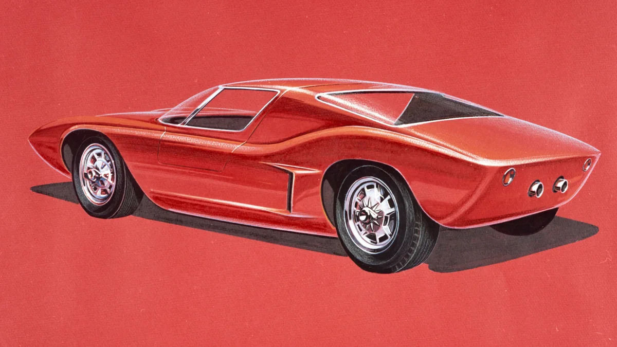 Original Ford GT40 design sketch