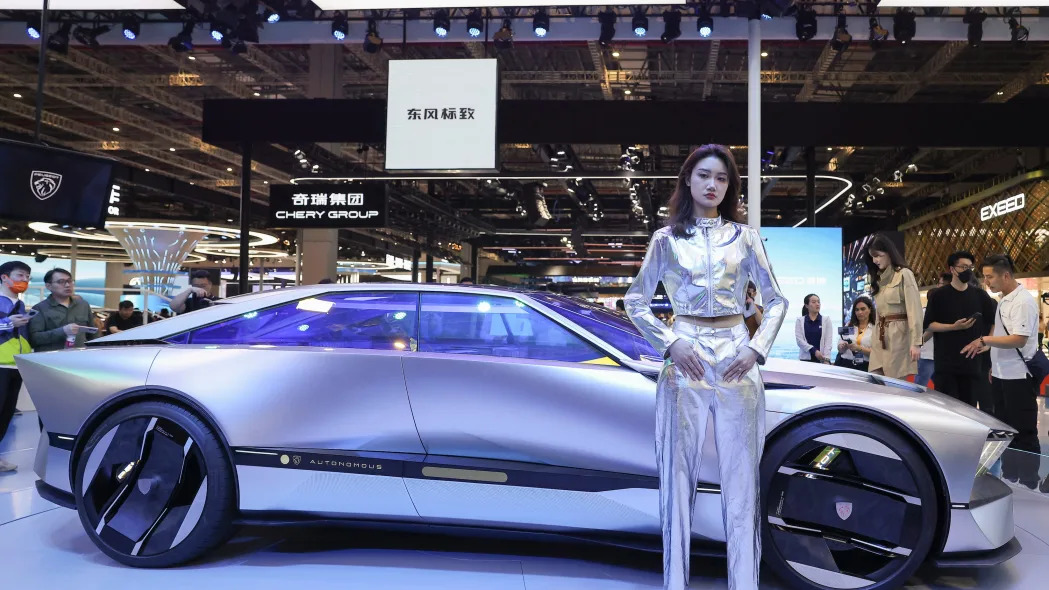The Peugeot Inception concept car at the Shanghai auto show.
