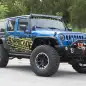 Project Trail Force 2015 Jeep Wrangler Rubicon, front three-quarter view.