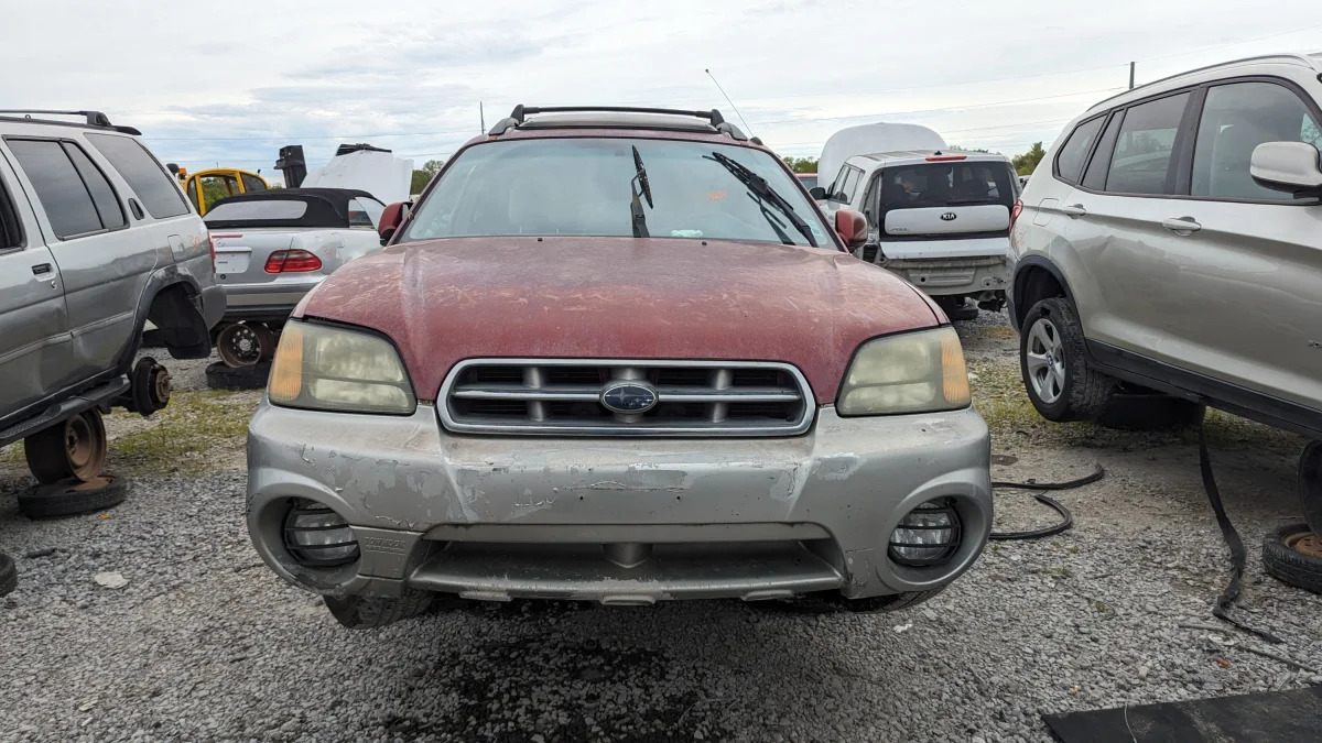 49 - 2003 Subaru Baja in Louisiana wrecking yard - photo by Murilee Martin