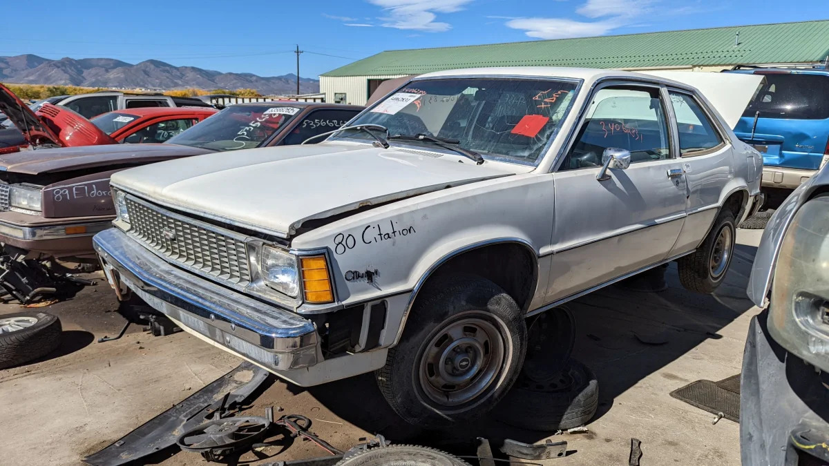 99 - 1980 Chevrolet Citation in Colorado junkyard - photo by Murilee Martin