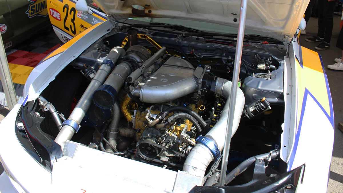 Turbo rotary engine in th eLiberty Walk Super Silhouette S15 Silvia