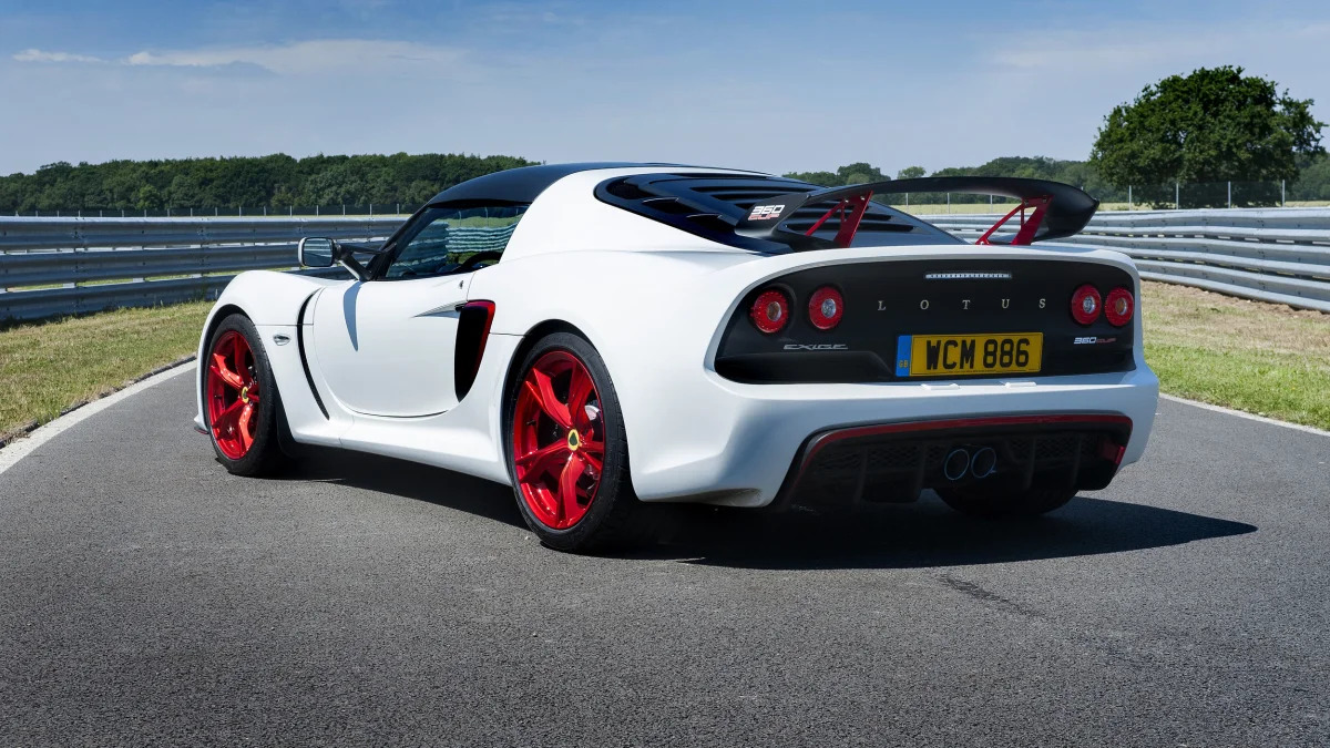 white lotus exige 360 cup low angle rear