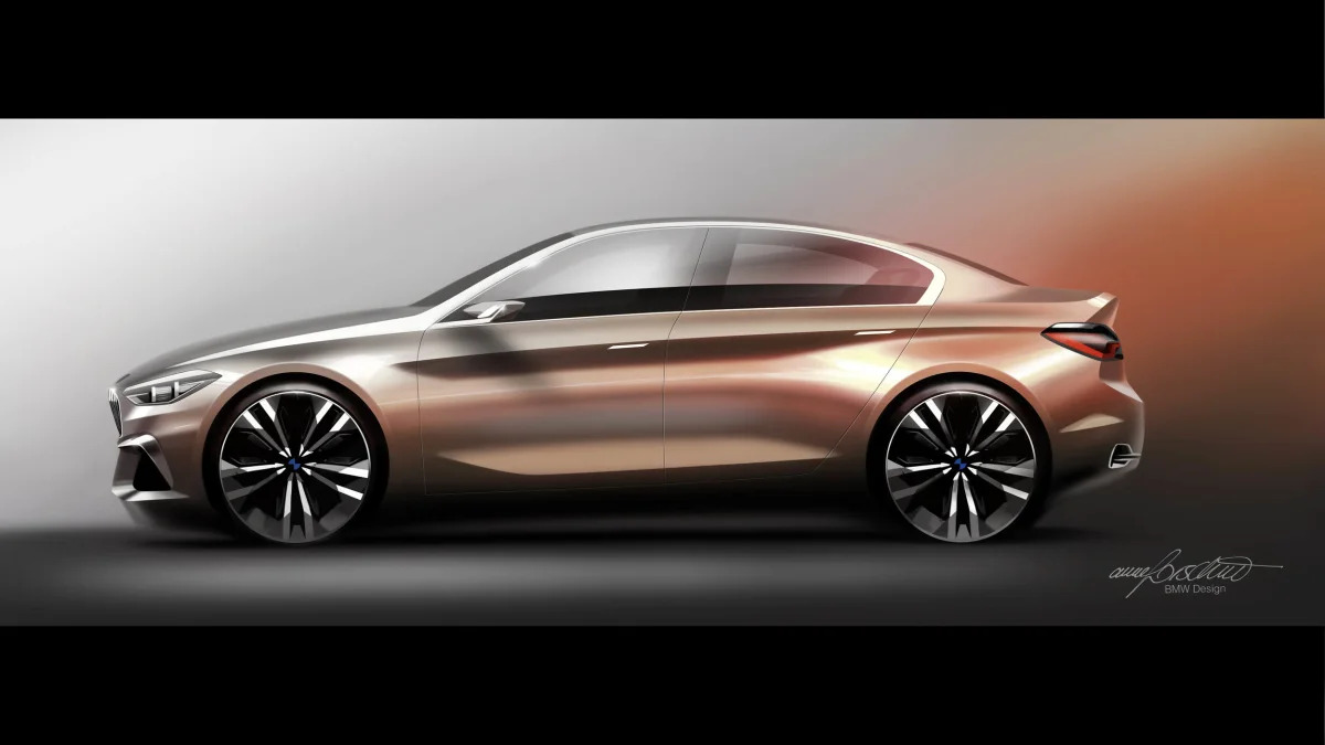 BMW Concept Compact Sedan profile rendering
