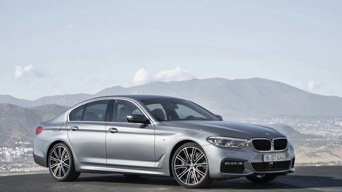 2017 BMW 5 Series front 3/4