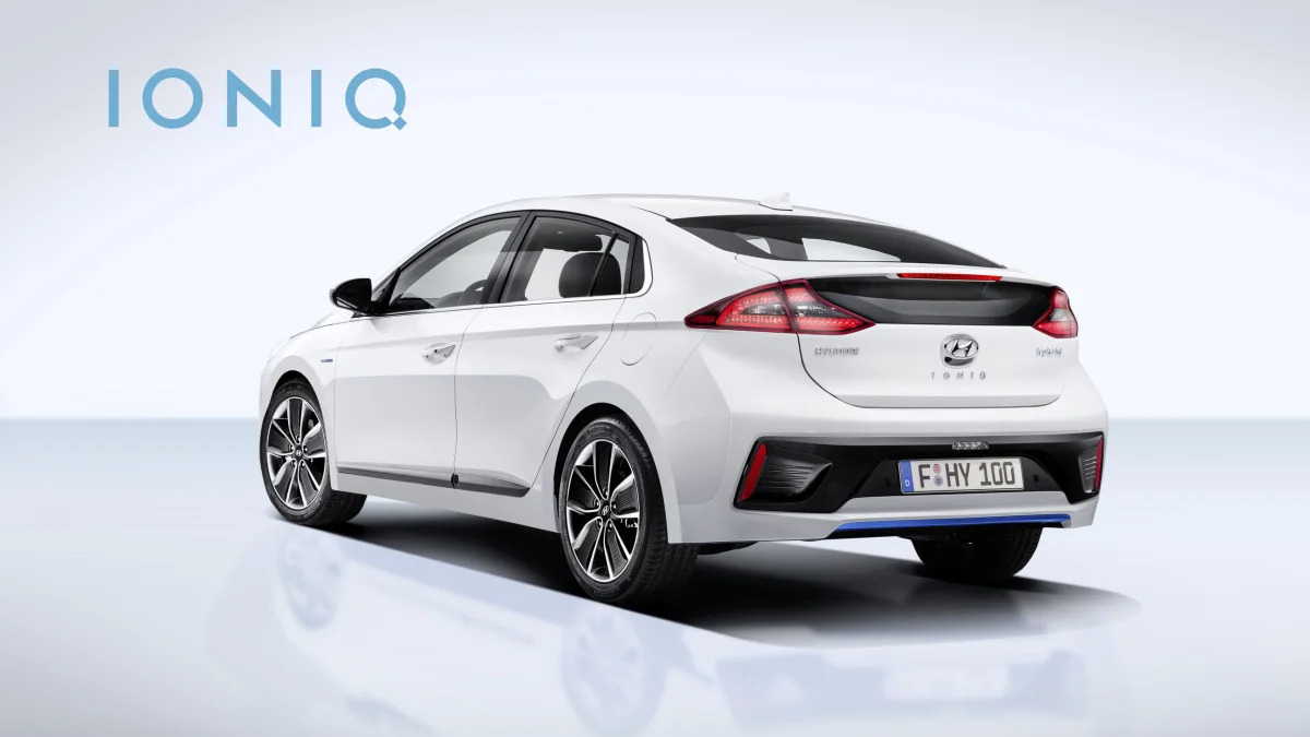 Hyundai Ioniq studio rear 3/4