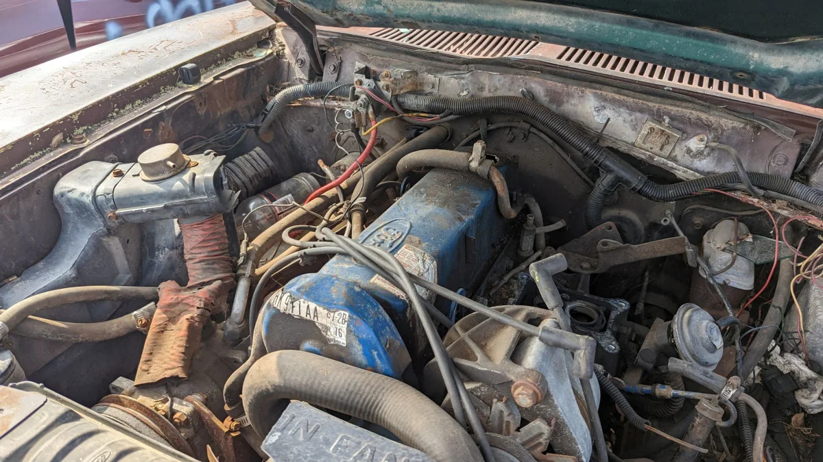 30 - 1977 Ford Pinto Station Wagon in Oklahoma junkyard - photo by Murilee Martin