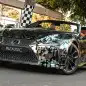 Lexus LC Convertible prototype in silver camouflage