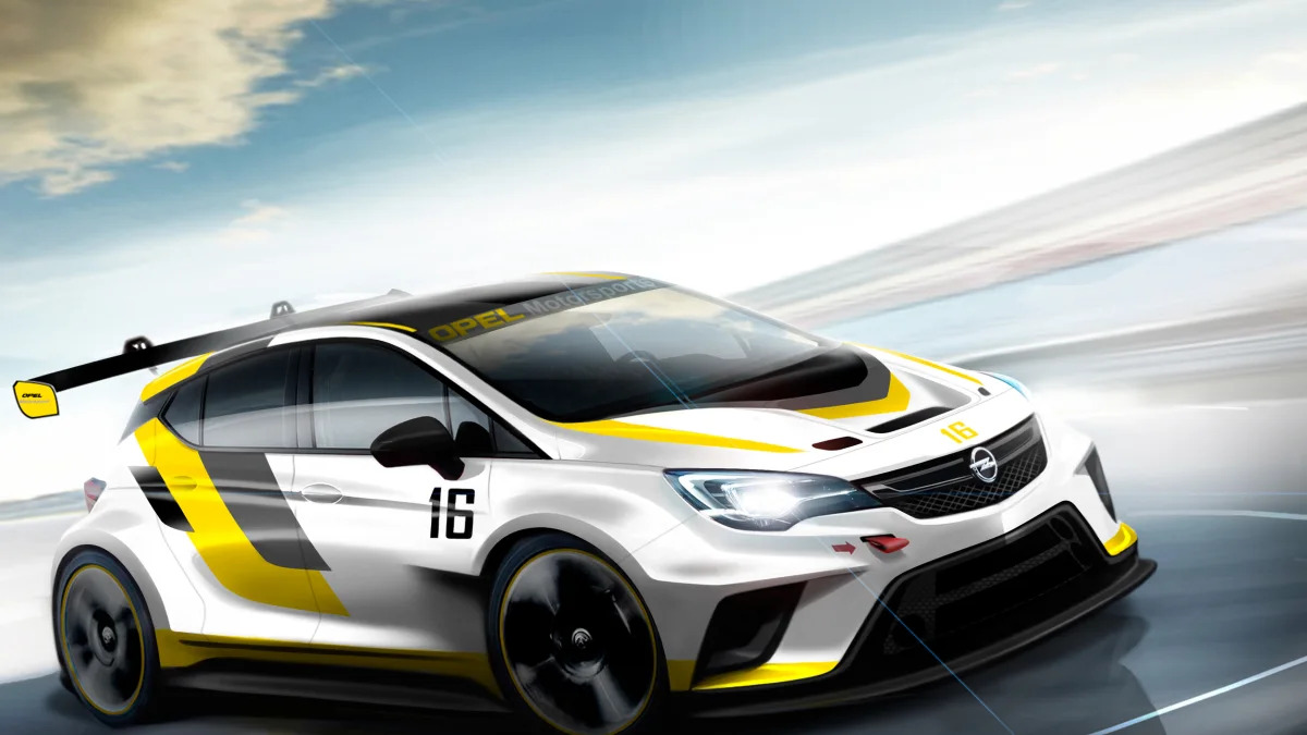 Opel Astra TCR rendering front 3/4