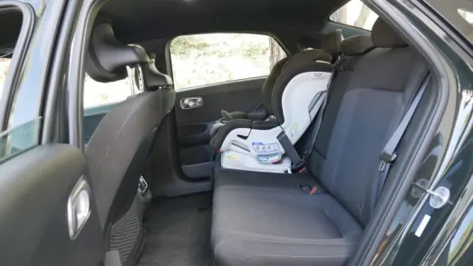 2023 Hyundai Ioniq 6 interior back seat with Britax Boulevard child seat