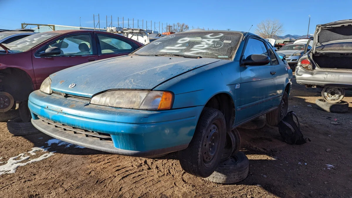19 - 1995 Toyota Paseo in Colorado junkyard - photo by Murilee Martin