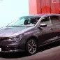The 2016 Renault Megane, introduced at the 2015 Frankfurt Motor Show, front three-quarter view, driver's side.
