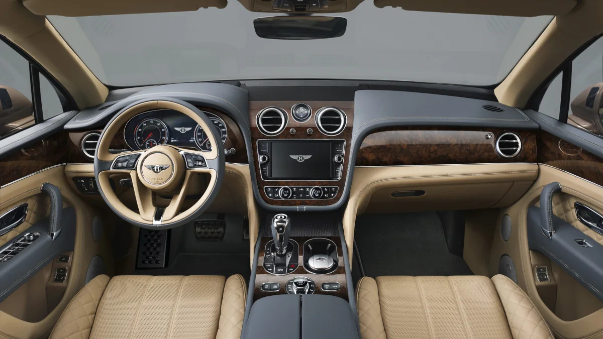 Bentley Bentayga interior dashboard dark