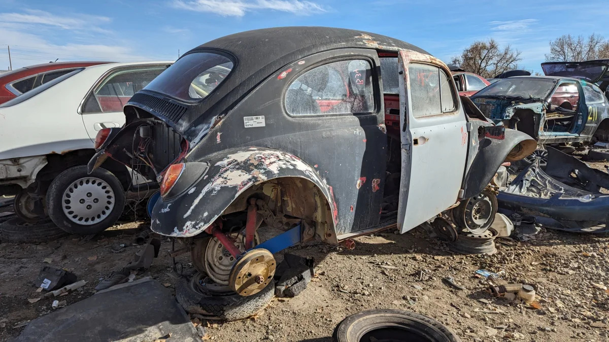 36 - 1961 Volkswagen Baja Bug in Colorado junkyard - photo by Murilee Martin