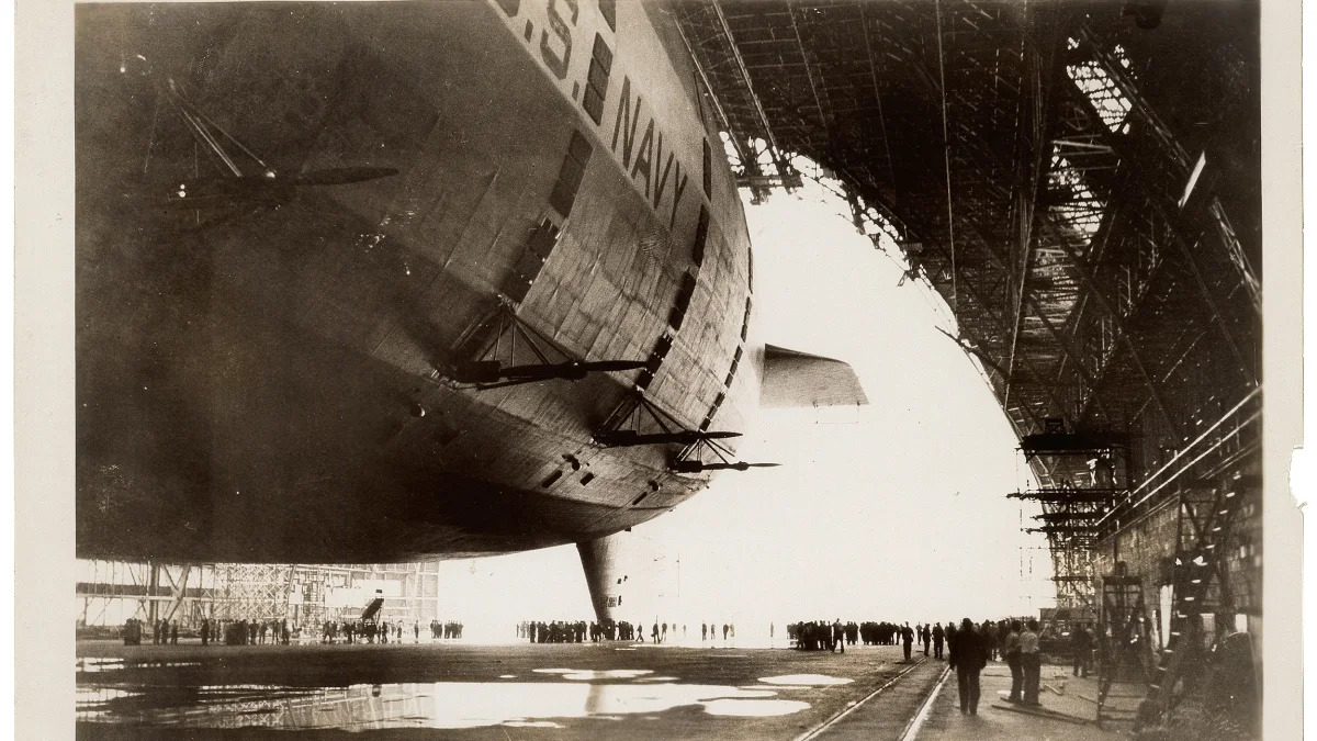 Uss Akron In The Goodyear-Zeppelin Dock