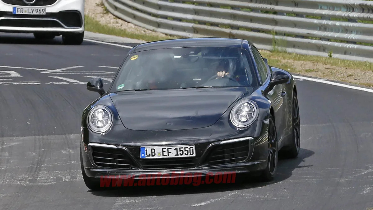 Porsche 911 spied at the Nurburgring front