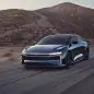 Lucid Air Sapphire action front three quarter