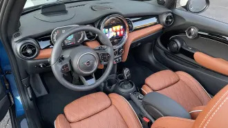 This is your first look at the interior of the upcoming Mini Cooper
