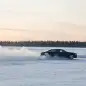 Bentley Flying Spur on ice snow