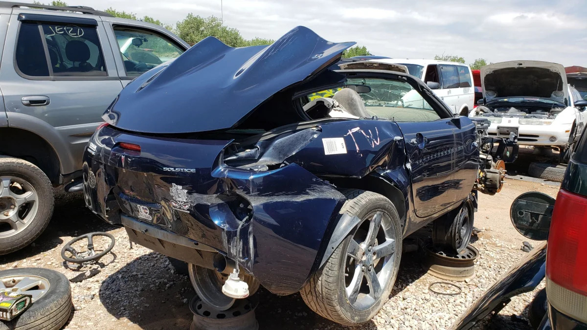 19 - 2006 Pontiac Solstice in Colorado wrecking yard - photo by Murilee Martin