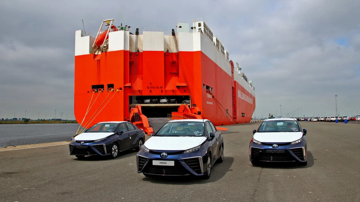 first toyota mirai examples off tanker in europe