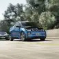2017 BMW i3 front 3/4 view with i8 behind