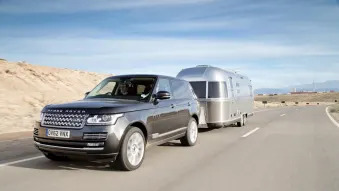 2013 Range Rover towing Airstream