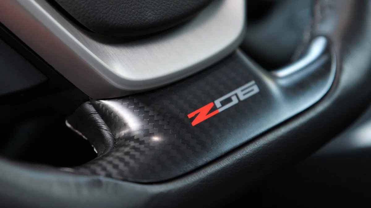 2015 Chevrolet Corvette Z06 steering wheel detail
