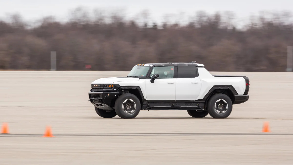The GMC HUMMER EV arrived at GM?s Milford Proving Grounds to c