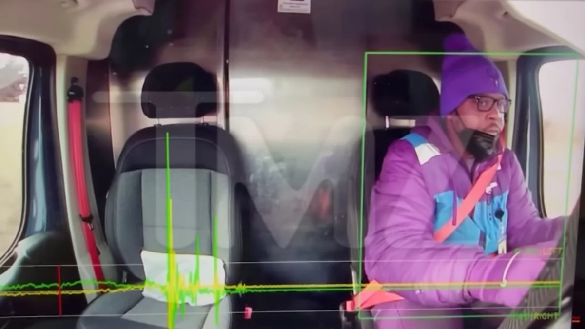 Watch video from inside an Amazon van as Amtrak train cuts it in two