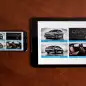 A demonstration of the Hyundai Virtual Guide, an app that uses augmented reality to display content of the owner's manual, seen on a smartphone and a tablet.