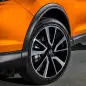 The 2017 Nissan Rogue, unveiled at the 2017 Detroit Auto Show, wheel detail.