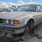99 - 1990 BMW 750iL in California junkyard - photo by Murilee Martin
