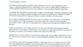 AMA letters to the EPA over E15