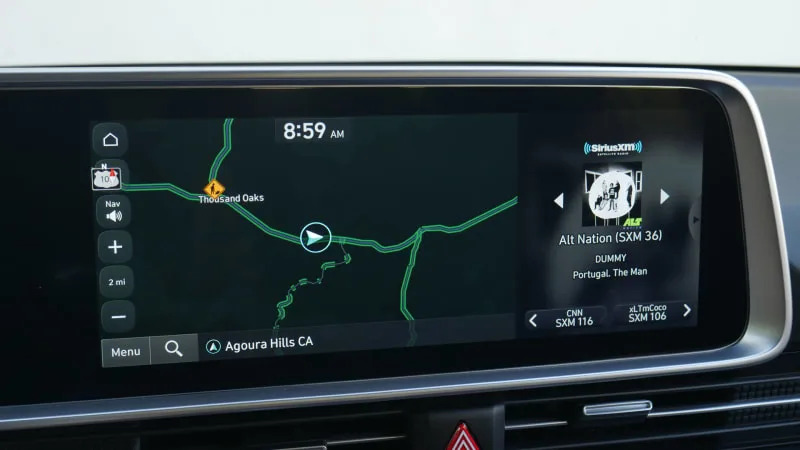 2023 Hyundai Ioniq 6 SE touchscreen map and audio