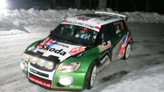 Skoda and Peugeot at the 2010 Monte Carlo Rally