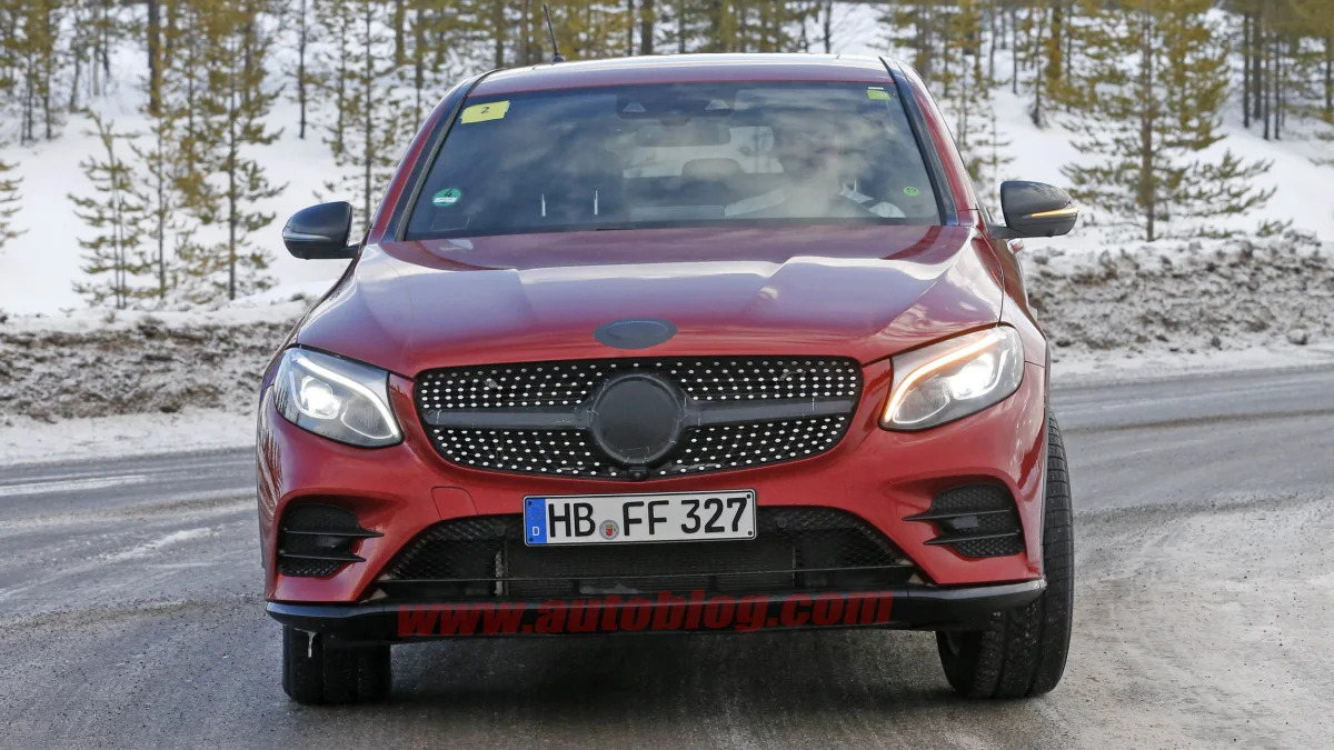 2017 Mercedes GLC Coupe red prototype front