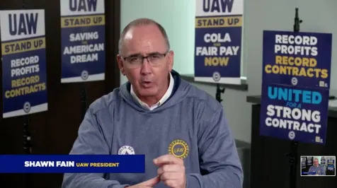 <h6><u>UAW's Fain reports progress in talks with Detroit automakers, wants more</u></h6>