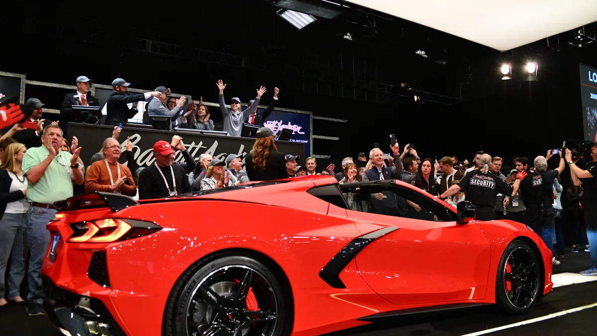 2020 Corvette Stingray VIN 0001 was auction for $3 million at Ba
