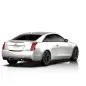The Cadillac ATS Midnight Edition coupe, rear three-quarter view.