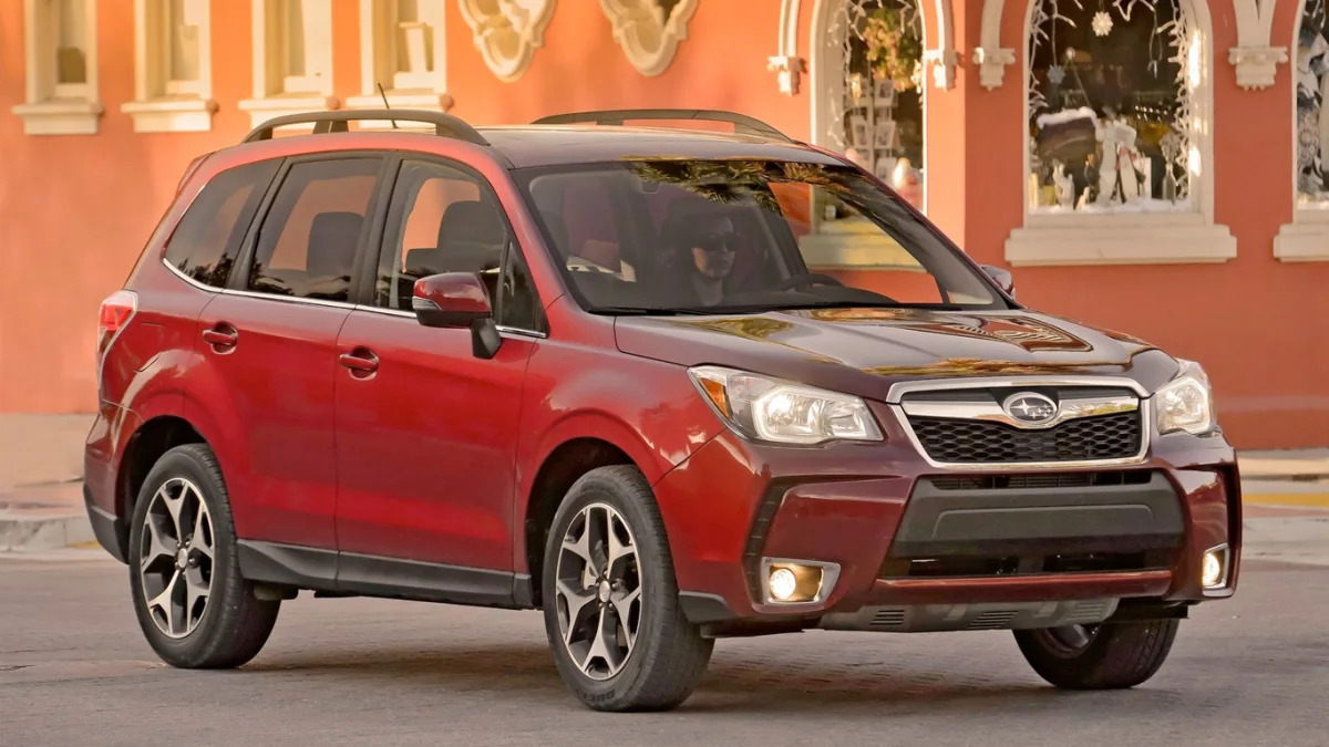 red subaru forester
