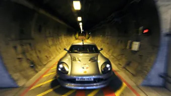 Ginetta G50EV and John Surtees at the Channel Tunnel