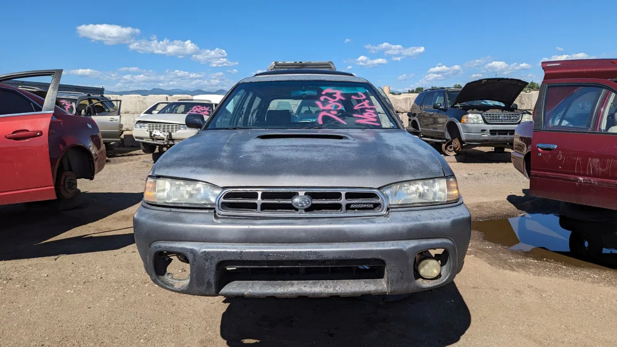 71 - 1998 Subaru Legacy Outback wagon in Colorado junkyard - photo by Murilee Martin