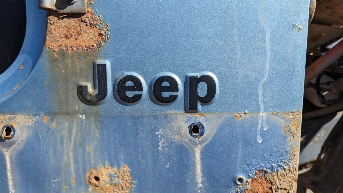 27 - 1993 Jeep Wrangler in Colorado junkyard - photo by Murilee Martin