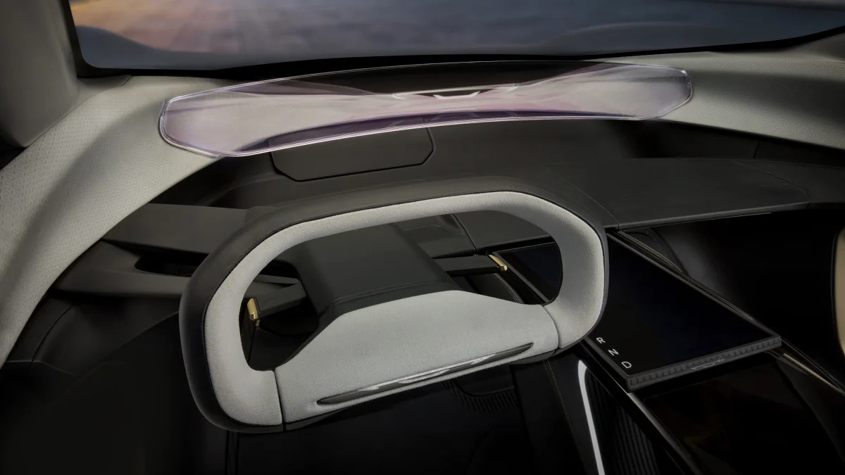 The sculpted cockpit of the Chrysler Halcyon Concept is centered