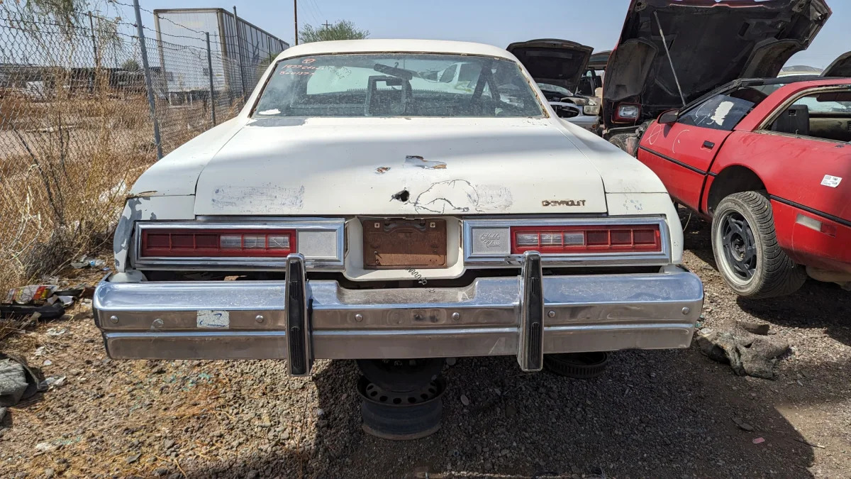 38 - 77 Chevrolet Malibu Coupe in Arizona junkyard - photo by Murilee Martin